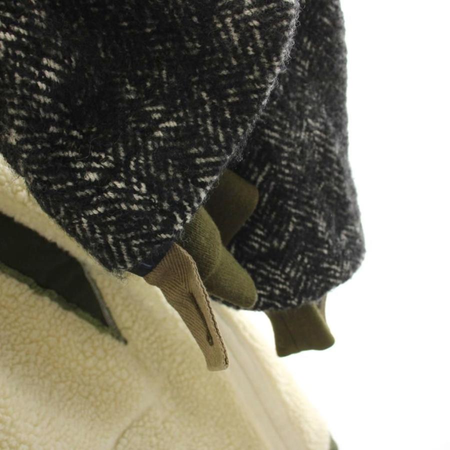 サカイ sacai 17AW ハイブリッド ボア コート ロング アウター 3