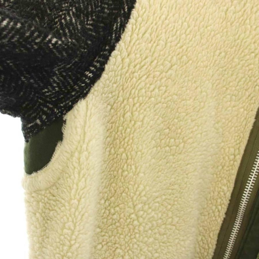 サカイ sacai 17AW ハイブリッド ボア コート ロング アウター 3