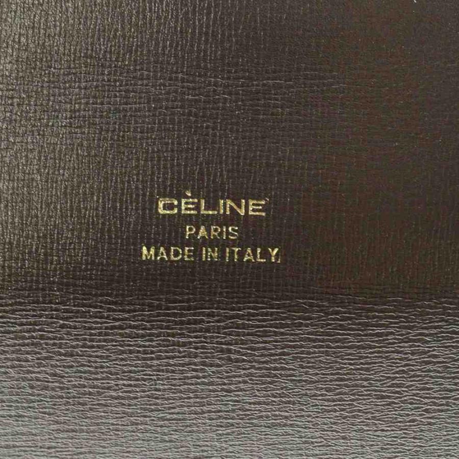 セリーヌ Cマカダム ホースキャリッジ ショルダーバッグ キャンバス レザー 茶 CELINE（セリーヌ） CELINE Cマカダム ホースキャリッジ ショルダー