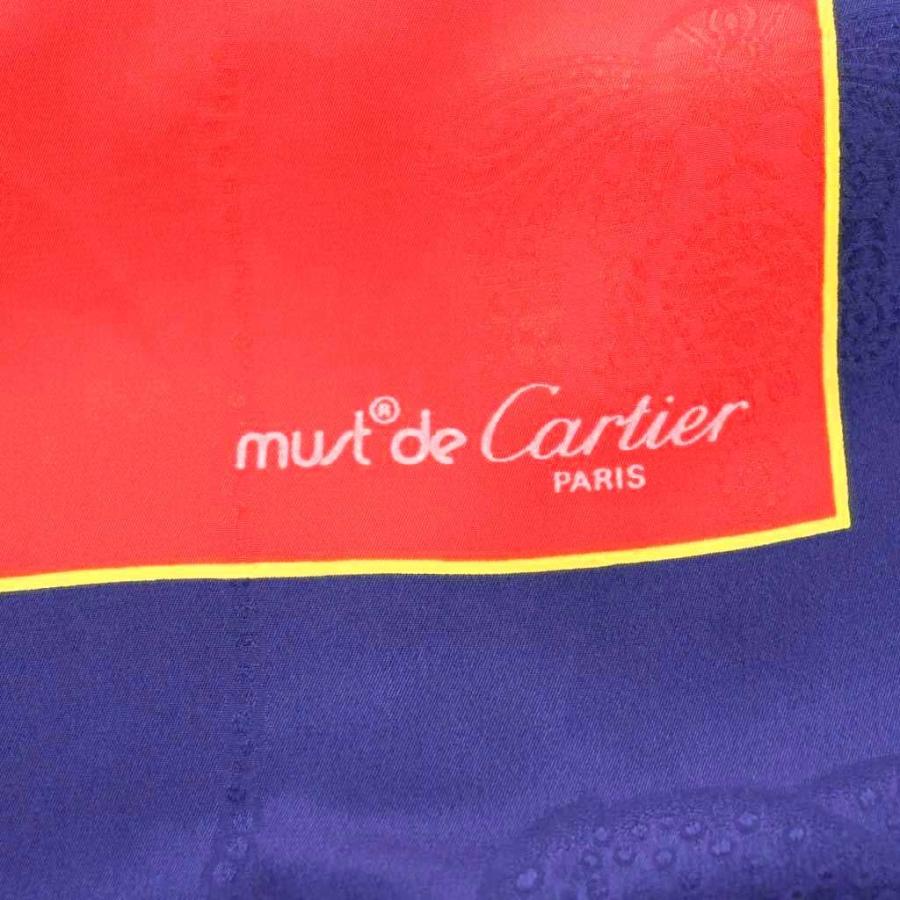 カルティエ Cartier マストドゥカルティエ スカーフ シルク 総柄