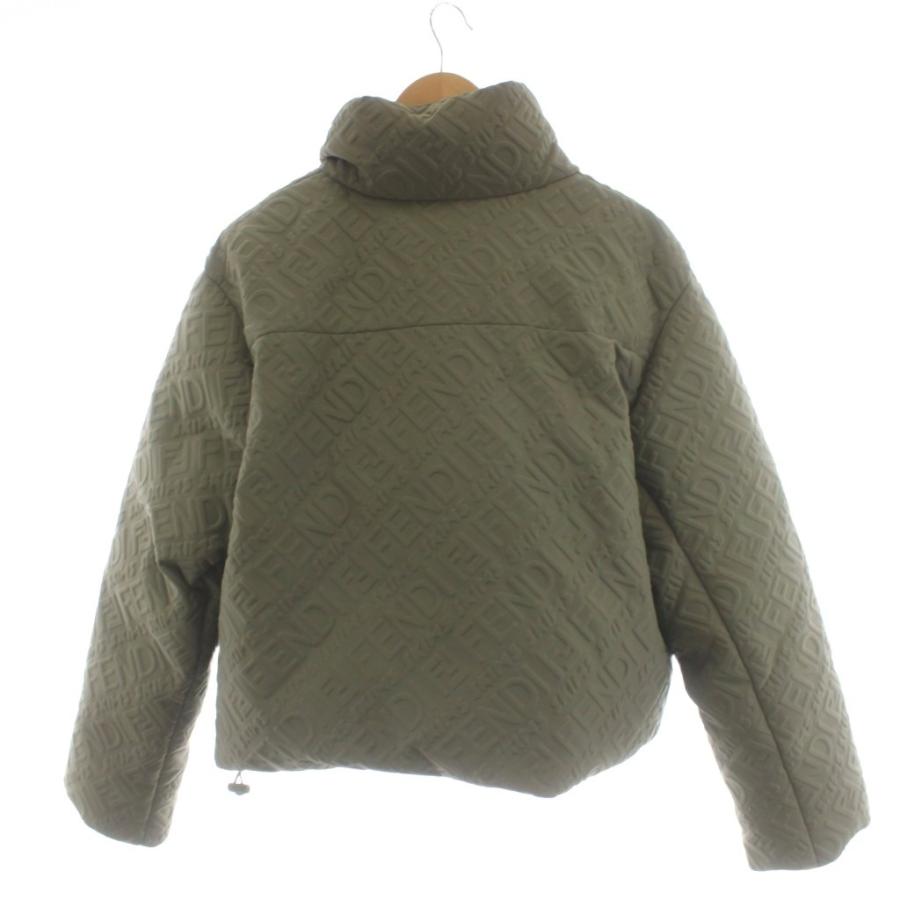 フェンディ FENDI × スキムス SKIMS ダウンジャケット ロゴ 総柄 アウター S カーキ FAN068 AGNR /AN48 レディース_1