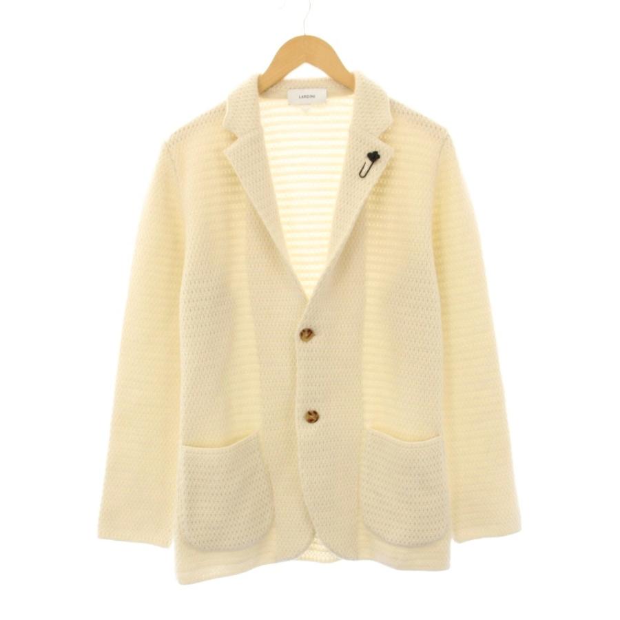 ラルディーニ LARDINI カシミヤ ブートニエール ニット テーラード 