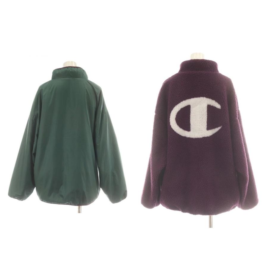 Champion（チャンピオン） ジャケット リバーシブル L 緑 紫 ハーフ