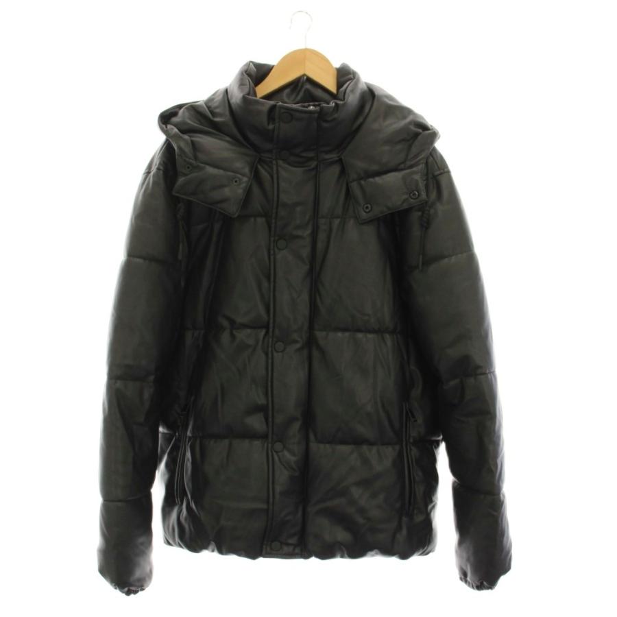 ZARA（ザラ） ZARA FAUX LEATHER PUFFER JACKET フェイクレザー パフ 