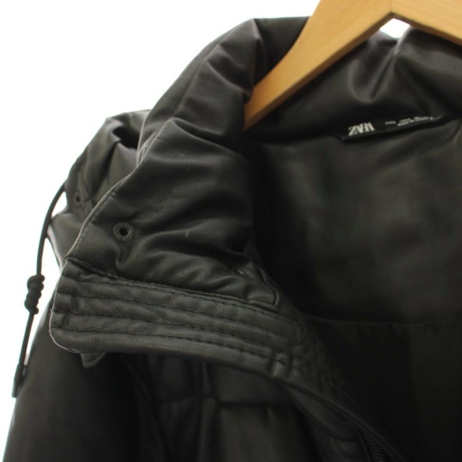 ZARA（ザラ） ZARA FAUX LEATHER PUFFER JACKET フェイクレザー パフ