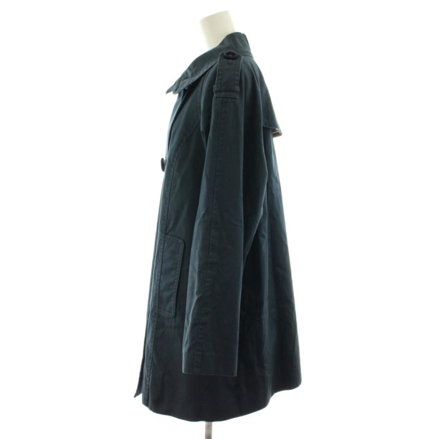 フランシュリッペ franche lippee BLACK ステンカラーコート ミドル丈 