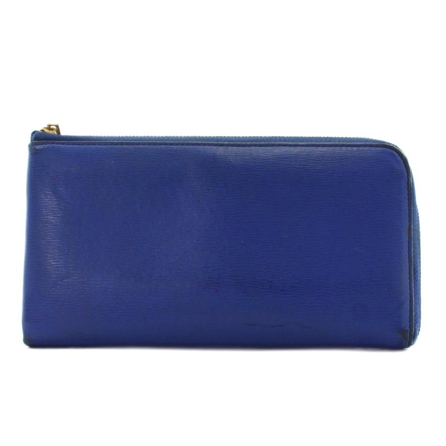 CELINE（セリーヌ） 長財布 L字ファスナー レザー 青 ブルー /AN24 