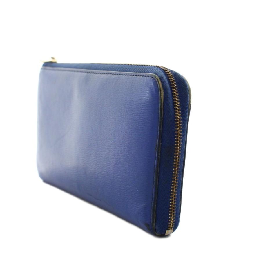 CELINE（セリーヌ） 長財布 L字ファスナー レザー 青 ブルー /AN24 