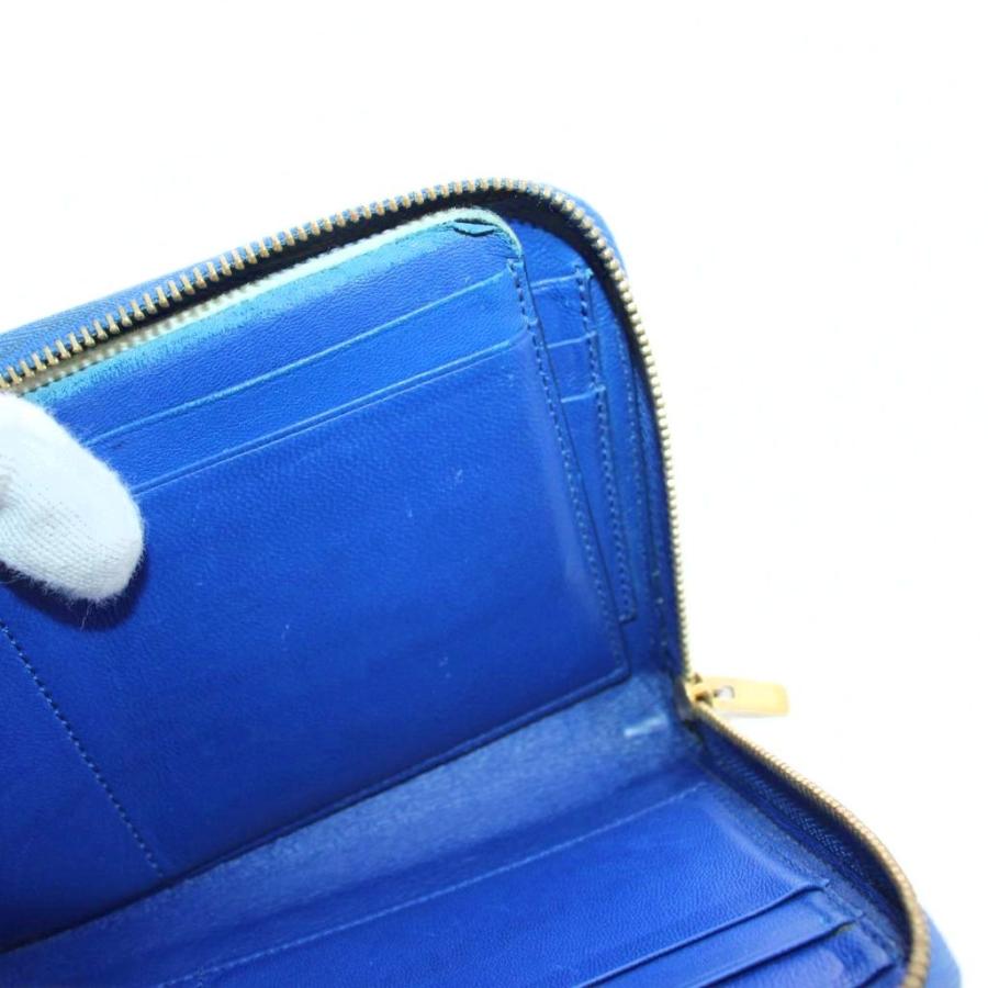 CELINE（セリーヌ） 長財布 L字ファスナー レザー 青 ブルー /AN24