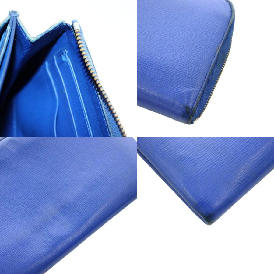 CELINE（セリーヌ） 長財布 L字ファスナー レザー 青 ブルー /AN24