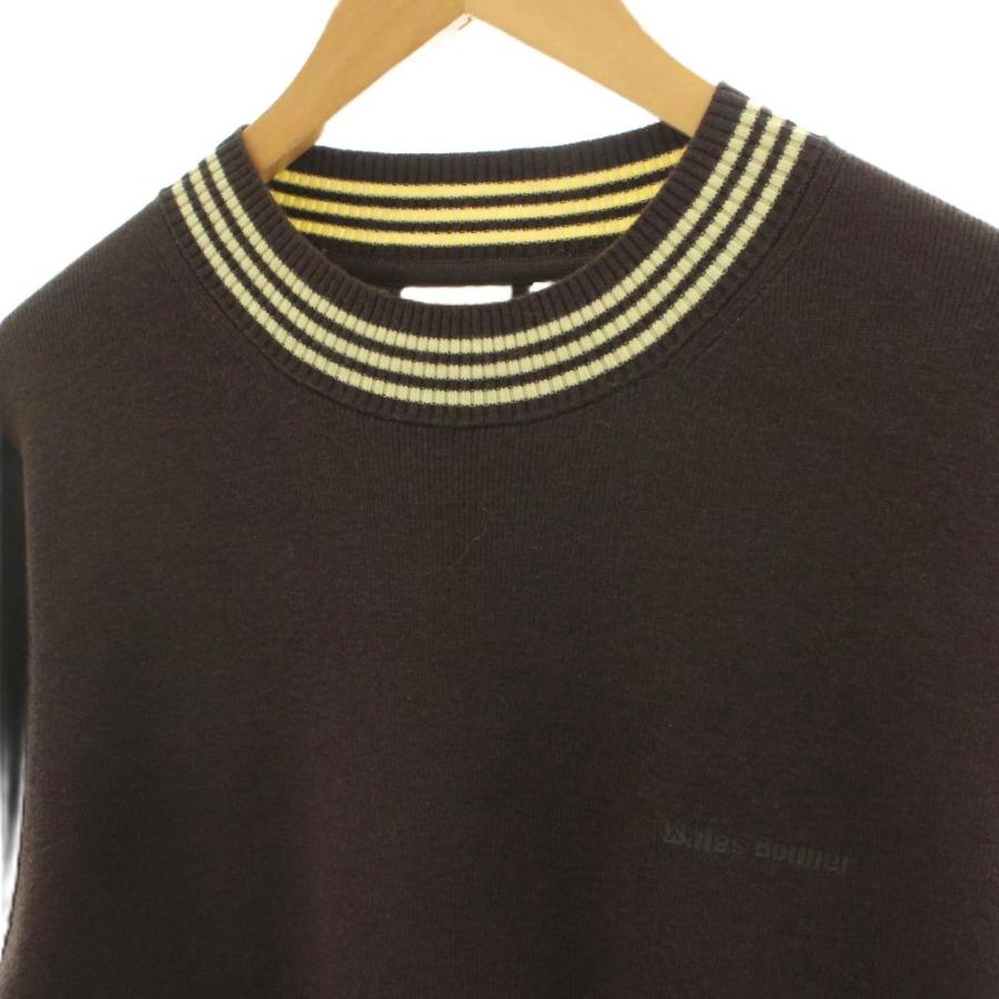 アディダスオリジナルス adidas originals × Wales Bonner ネックラインニット セーター ウール 2XL 茶 ブラウン 長袖 IN5953 /RR_2