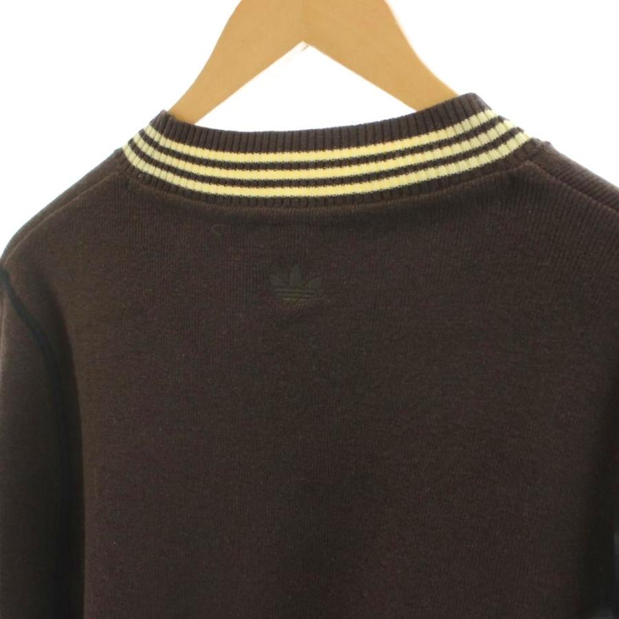 アディダスオリジナルス adidas originals × Wales Bonner ネックラインニット セーター ウール 2XL 茶 ブラウン 長袖 IN5953 /RR_3