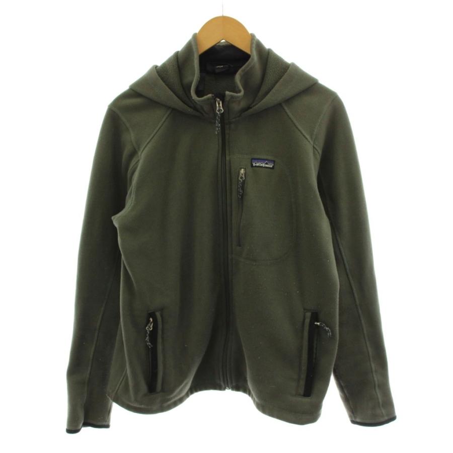 パタゴニア Patagonia パーカー ジップアップ ロゴ M カーキ /AN61 