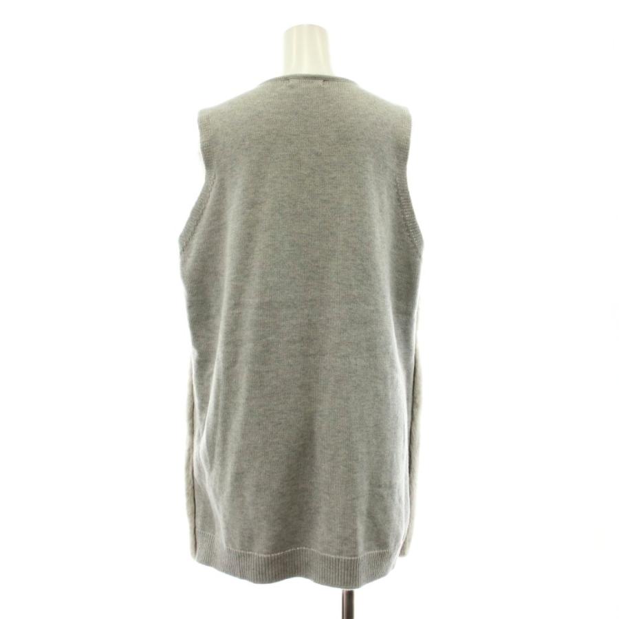 アルアバイル 23AW フェイクファーコンビニットジレ 前開き 2 グレー アルアバイル allureville 23AW フェイクファーコンビニットジレ