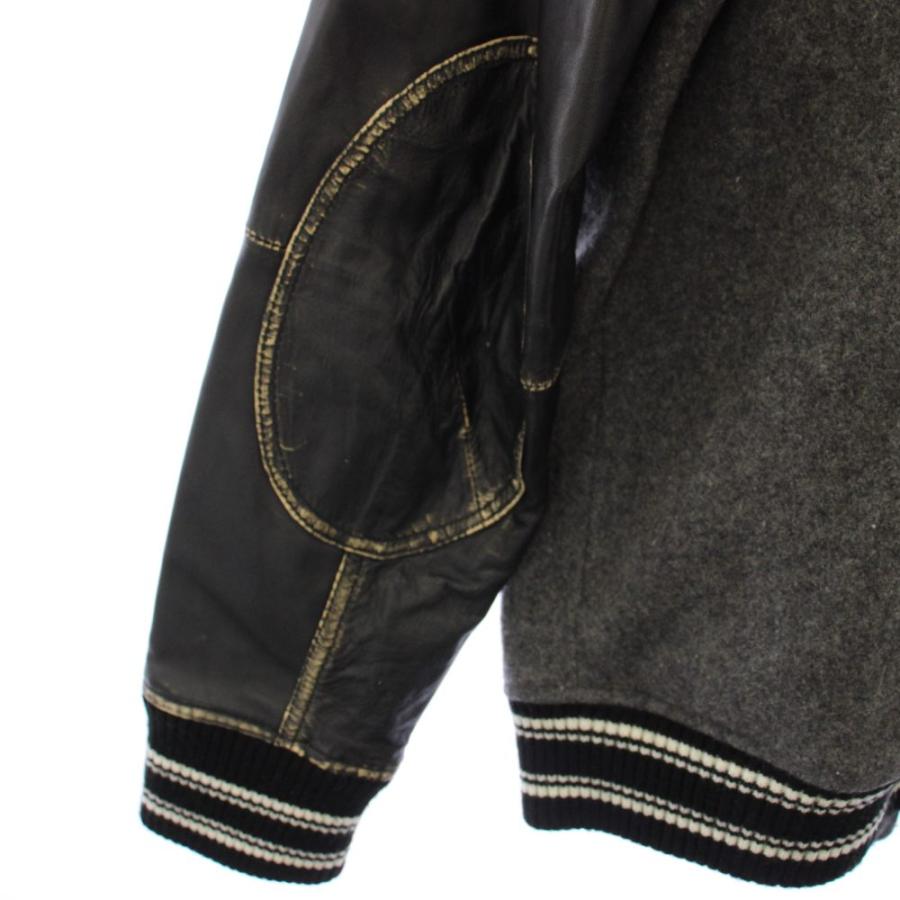 DIESEL スタジャン　ベロア　ブルゾン レザー 切替　刺繍 黒　M DIESEL スタジャン ベロア ブルゾン レザー 切替 刺繍 黒 M 【公式通販】