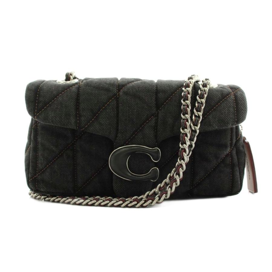 コーチ タビー ショルダーバッグ キルティング ロゴ チェーン 黒 CR701 COACH（コーチ） タビー ショルダーバッグ キルティング ロゴ チェーン