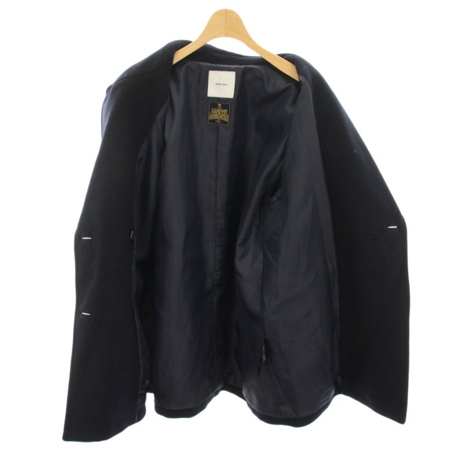 スピック&スパン Spick&Span ハミルトンラムズウール 19AW テーラードカラーショートコート Pコート 36 紺 19020200501030 レディース_3
