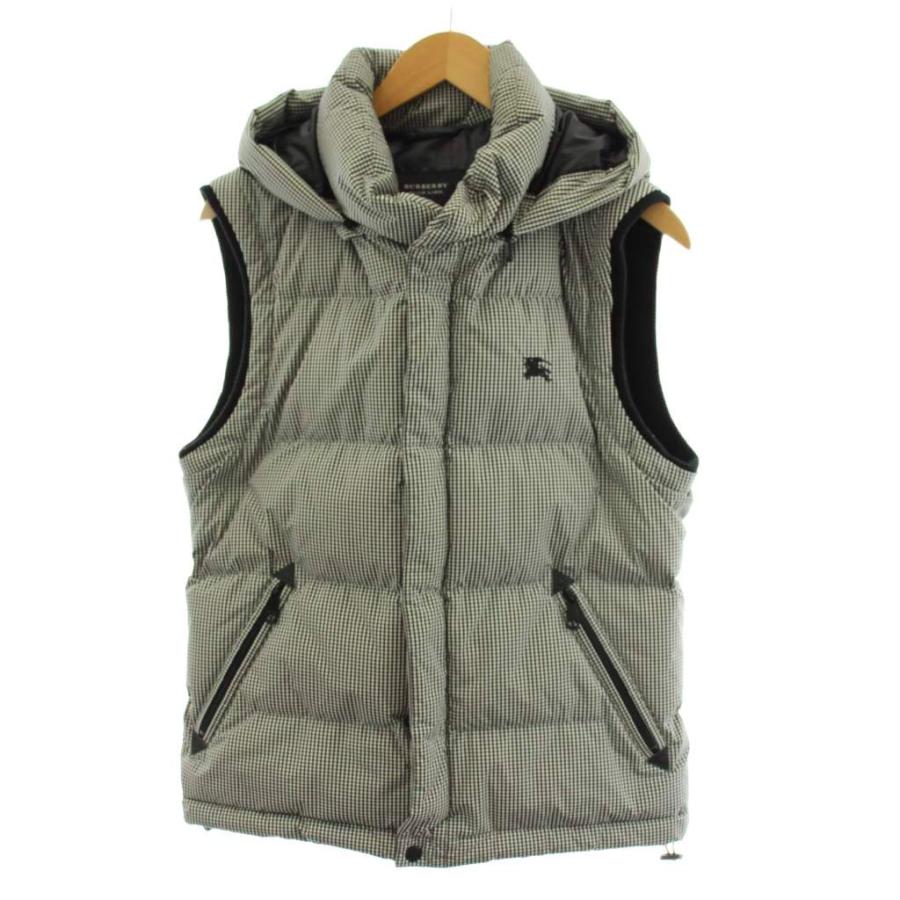 BURBERRY BLACK LABEL フード付きベスト BURBERRY BLACK LABEL ダウンジャケット フード ファー ベスト付き