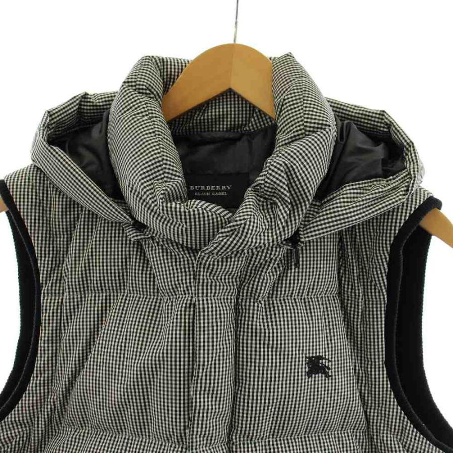 美品✨ BURBERRY BLACK LABEL チェック柄 ベスト M 訳あり バーバリーブラックレーベル チェック柄ダウンベスト メンズ