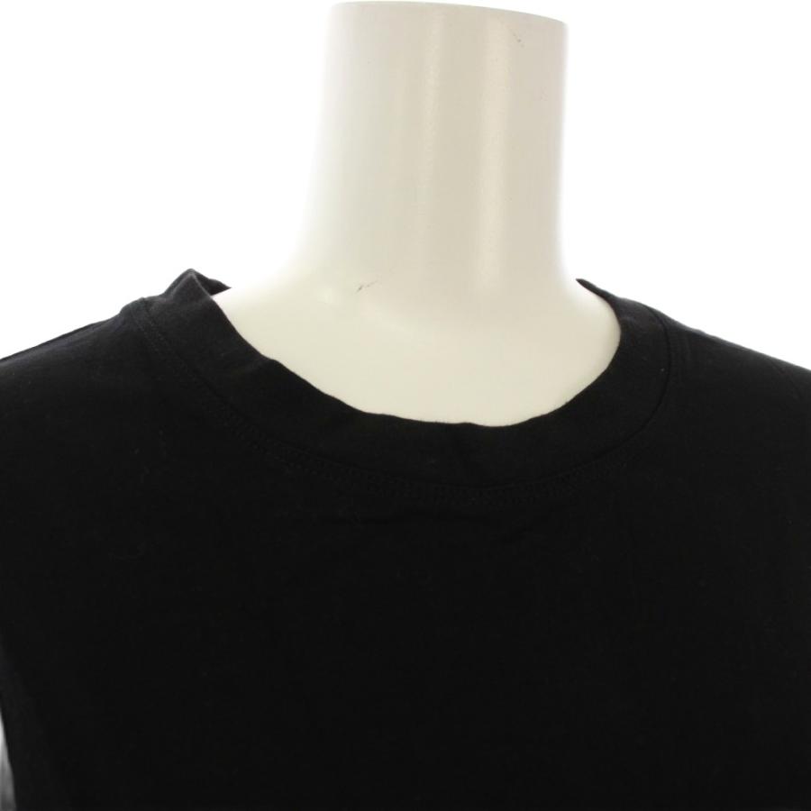 ヴィヴィアンタム Tシャツ 38 黒 無地 ラウンドネック 七分袖 虎に翼 ヴィヴィアンタム VIVIENNE TAM Tシャツ 38 黒 無地 ラウンドネック 七