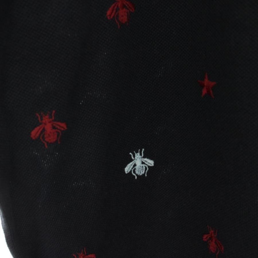 GUCCI（グッチ） ポロシャツ カットソー L 紺 ネイビー 半袖 蜂柄 刺繍