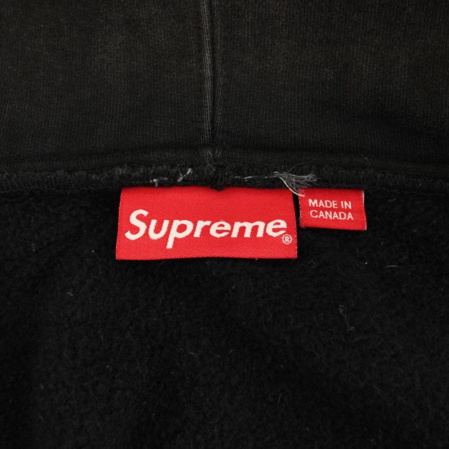シュプリーム SUPREME 14AW ロゴテープジップアップ Logo Tape Zip up ジップアップパーカー 長袖 フード 裏起毛 S 黒 ブラック メンズ_3