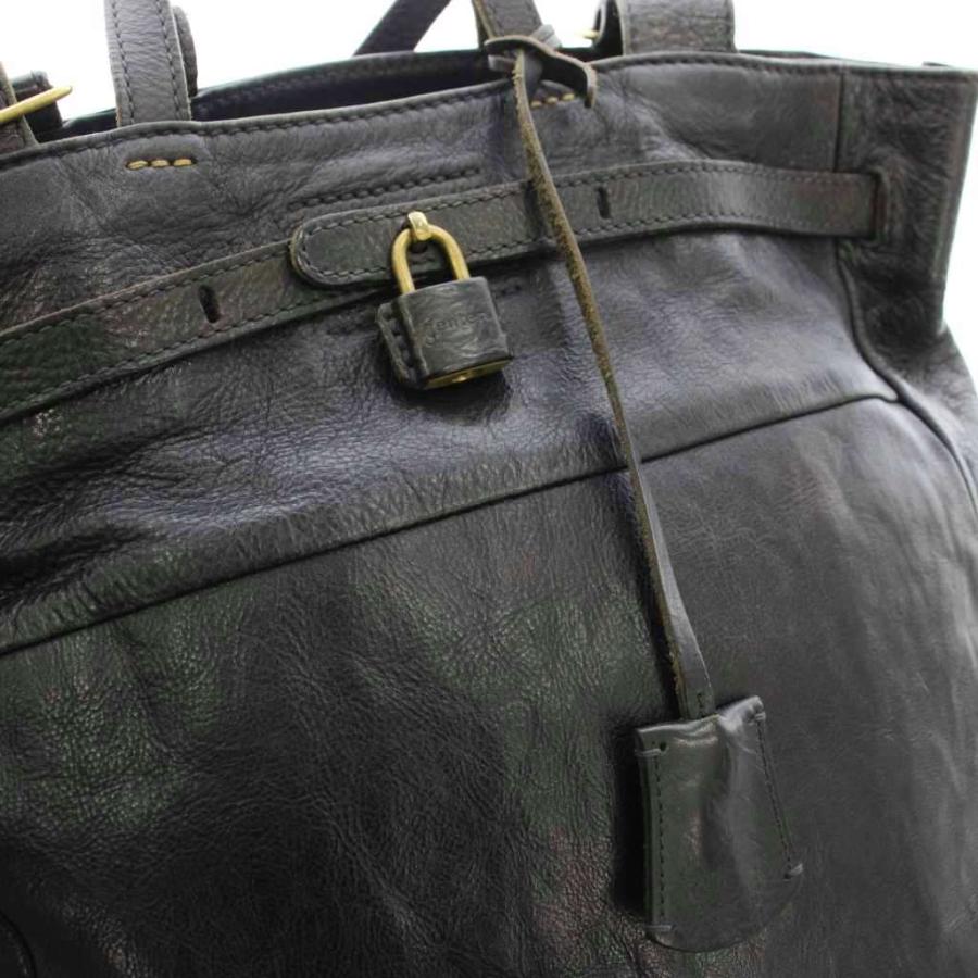 ゲンテン genten リュックサック レザー バックパック 黒 ブラック 