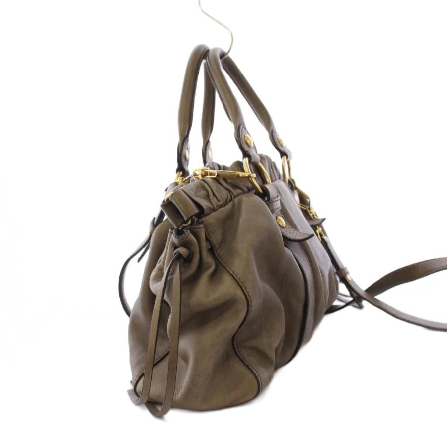 miu miu（ミュウミュウ） miumiu Vitello Lux ハンドバッグ ショルダー 
