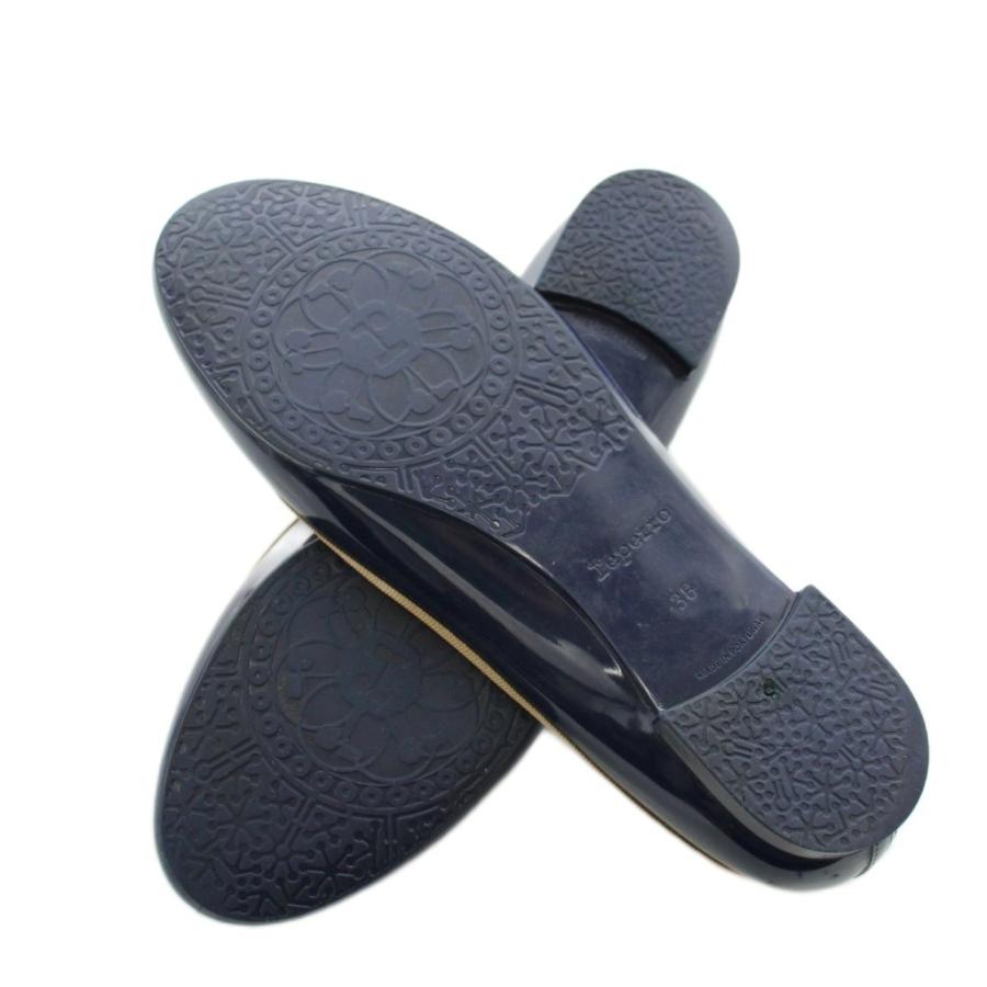 美品 repetto レペット バレエ フラット シューズ リボン レザー 38 レペット Repetto バレエシューズ フラットシューズ ラウンドトゥ
