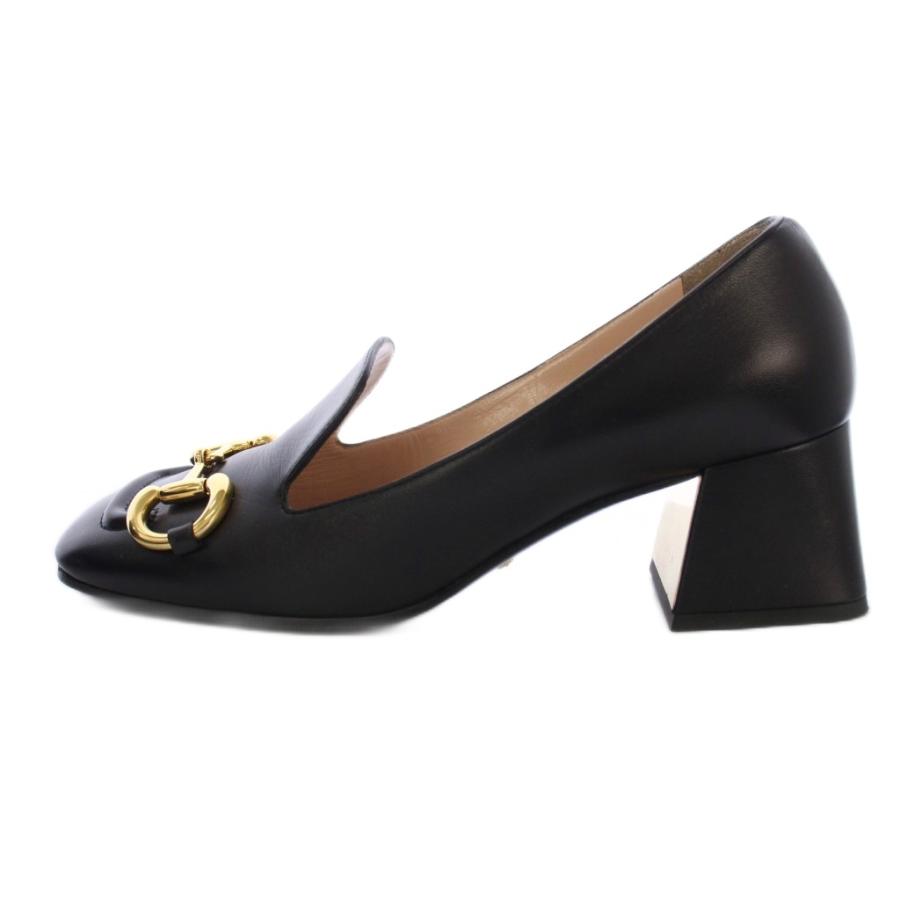 グッチ GUCCI MALAGA KID NERO ホースビット ローファー シューズ レザー 37 黒 SORANO70 /BM レディース_1