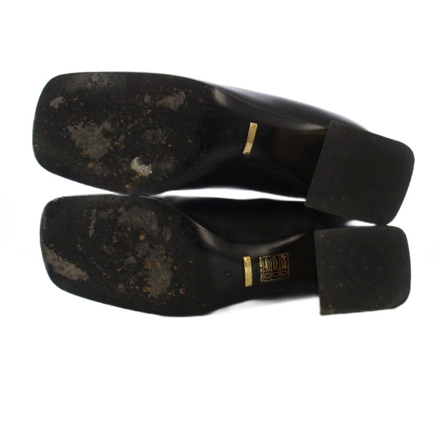 グッチ GUCCI MALAGA KID NERO ホースビット ローファー シューズ レザー 37 黒 SORANO70 /BM レディース_3