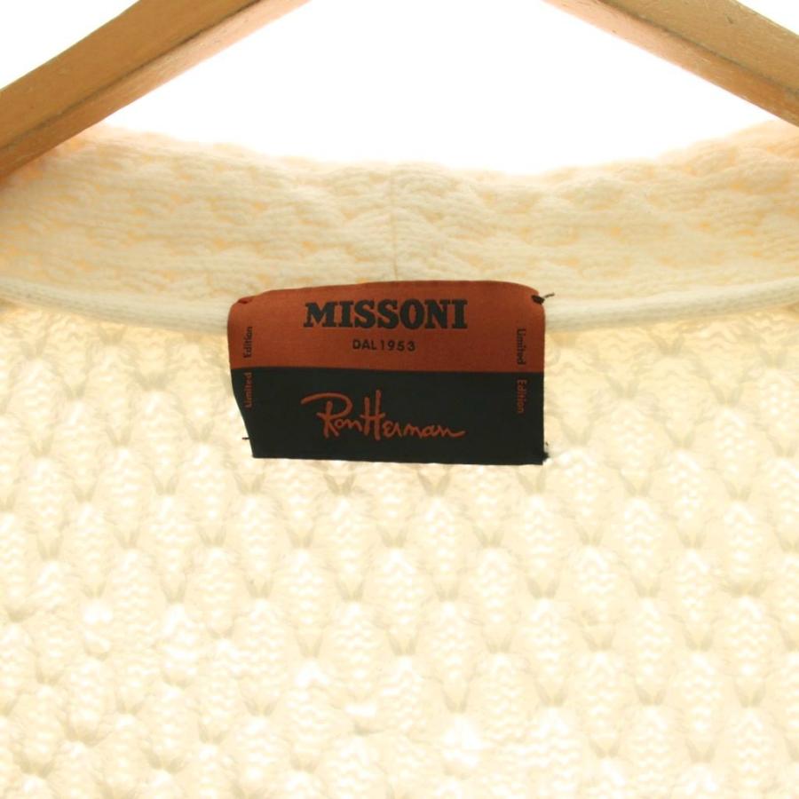 ミッソーニ MISSONI ロンハーマン カーディガン ニット 長袖 S 白 ミッソーニ MISSONI ロンハーマン Ron Herman カーディガン ニット
