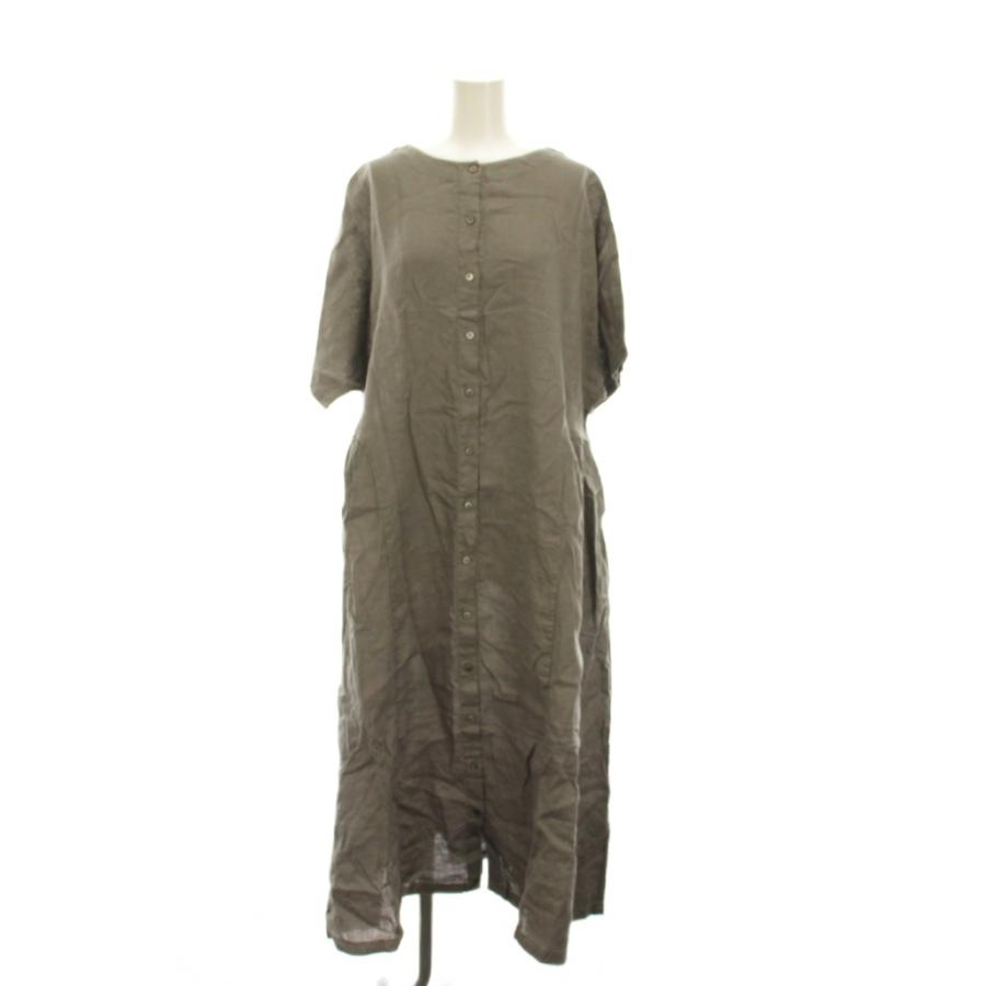 ネストローブ nest Robe 23SS リネン天然染めラウンド切り替え2way