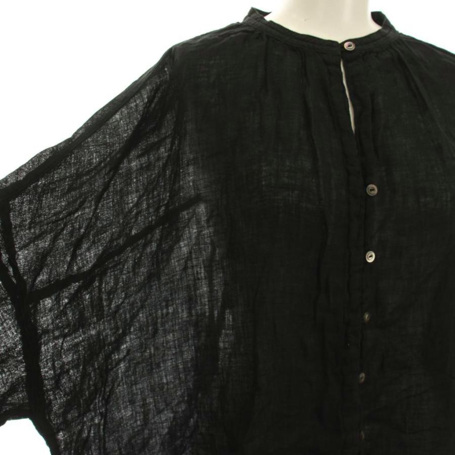 ネストローブ nest Robe 23SS リネンガーゼ ロングシャツ ブラウス F 