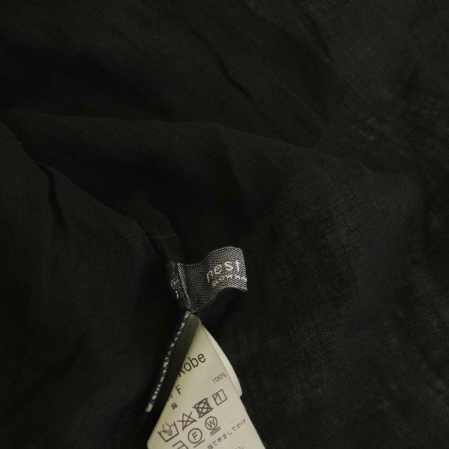 ネストローブ nest Robe 23SS リネンガーゼ ロングシャツ ブラウス F 