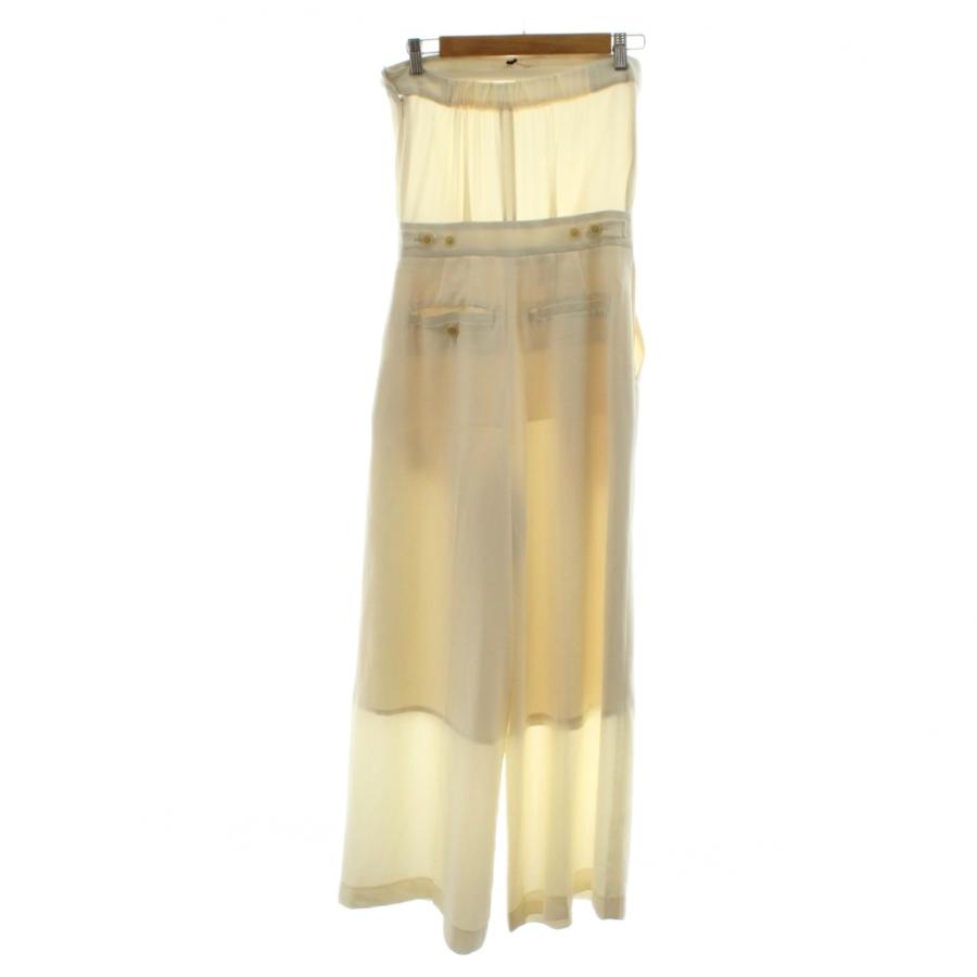ハイク HYKE TA/P STRAPLESS JUMPSUIT ティーエーピーストラップレスジャンプスーツ オールインワン パンツ 1 アイボリー 無地_1