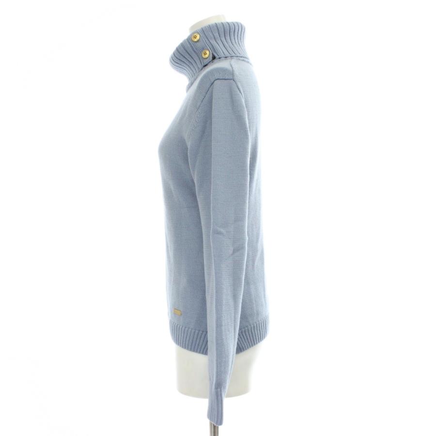 ブルーレーベルクレストブリッジ ニット セーター ウール 38 水色 長袖 ブルーレーベルクレストブリッジ BLUE LABEL CRESTBRIDGE ニット