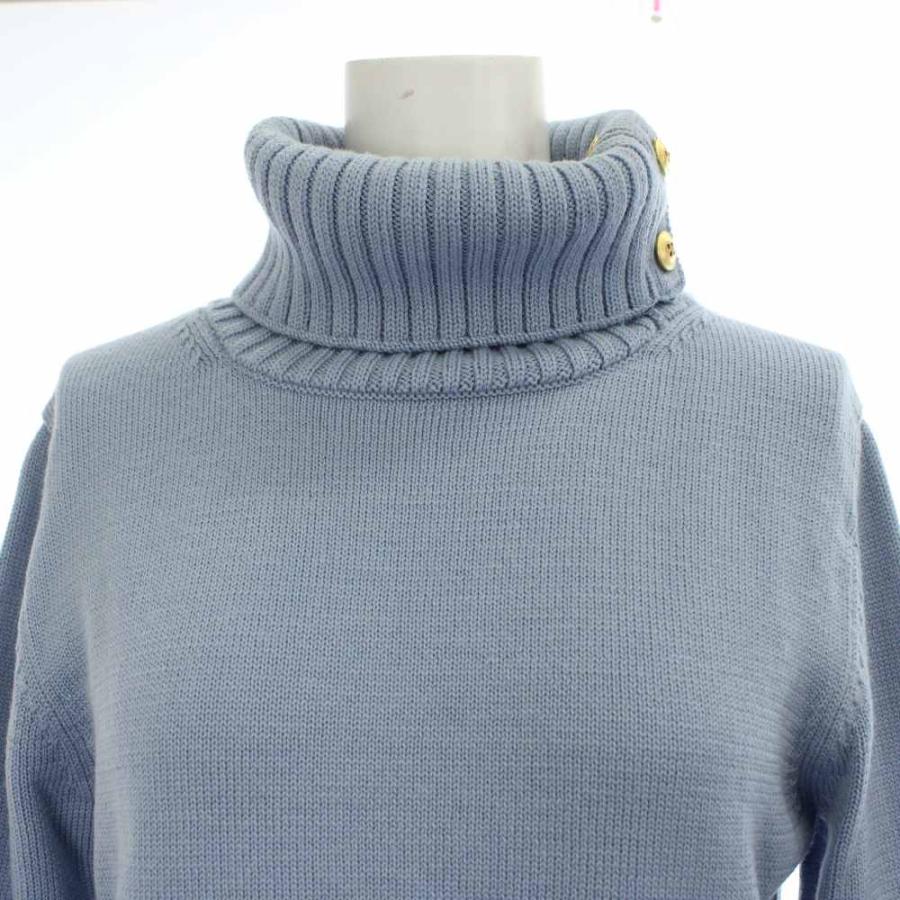 ブルーレーベルクレストブリッジ ニット 38 水色 タートルネック 長袖 ブルーレーベルクレストブリッジ BLUE LABEL CRESTBRIDGE ニット
