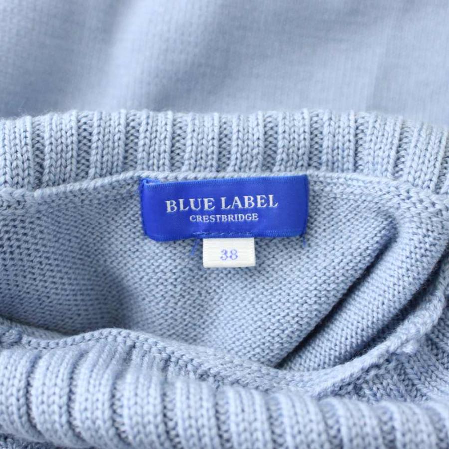 ブルーレーベルクレストブリッジ ニット 38 水色 タートルネック 長袖 ブルーレーベルクレストブリッジ BLUE LABEL CRESTBRIDGE ニット