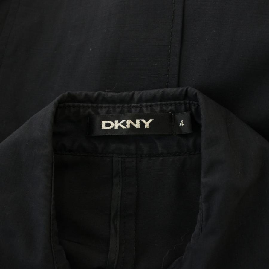 ダナキャランニューヨーク DKNY コート 4 黒 ブラック 長袖 ダブル 