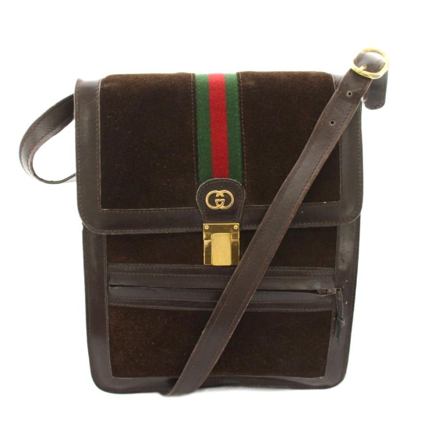グッチ パルファン オールドグッチ シェリーライン ショルダーバッグ GGロゴ茶 GUCCI（グッチ） パルファン PARFUMS オールドグッチ シェリーライン