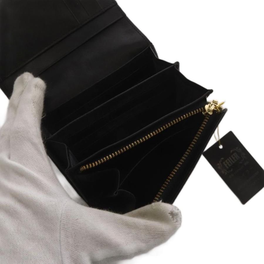 【新品未使用品】フェイラー　二つ折り財布　ブラック フェイラー FEILER ハイジ 財布 二つ折り 小銭入れ 花柄 黒 ブラック