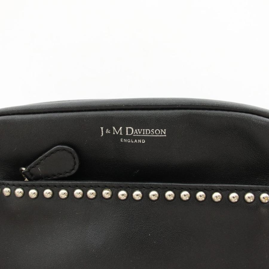 ジェイ&エムデヴィッドソン J&M Davidson リップスティックポシェットウィズスタッズ ショルダーバッグ レザー 黒 レディース_4