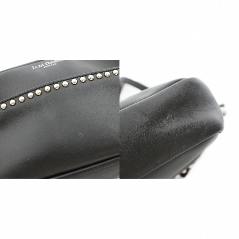 ジェイ&エムデヴィッドソン J&M Davidson リップスティックポシェットウィズスタッズ ショルダーバッグ レザー 黒 レディース_8