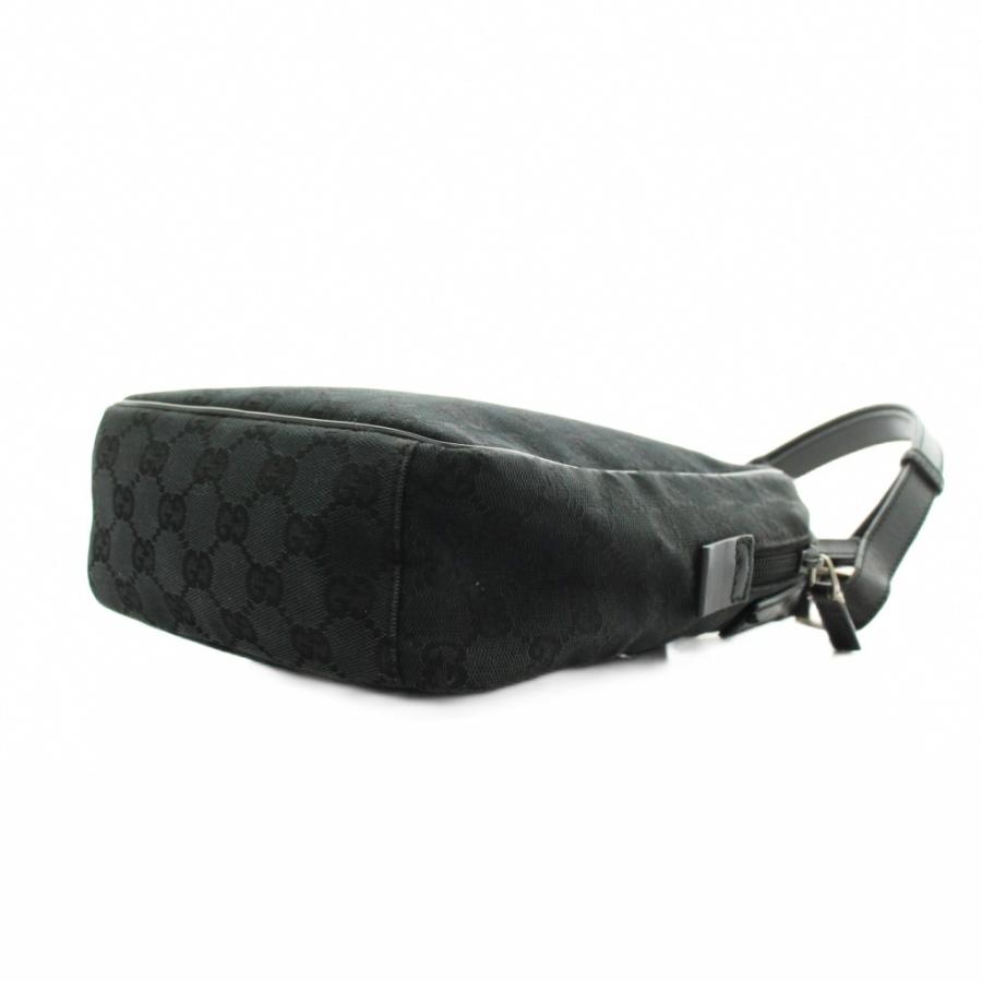 グッチ GGキャンバス ショルダーバッグ レザー 黒 018 1612 GUCCI（グッチ） GUCCI GGキャンバス ショルダーバッグ レザー 黒