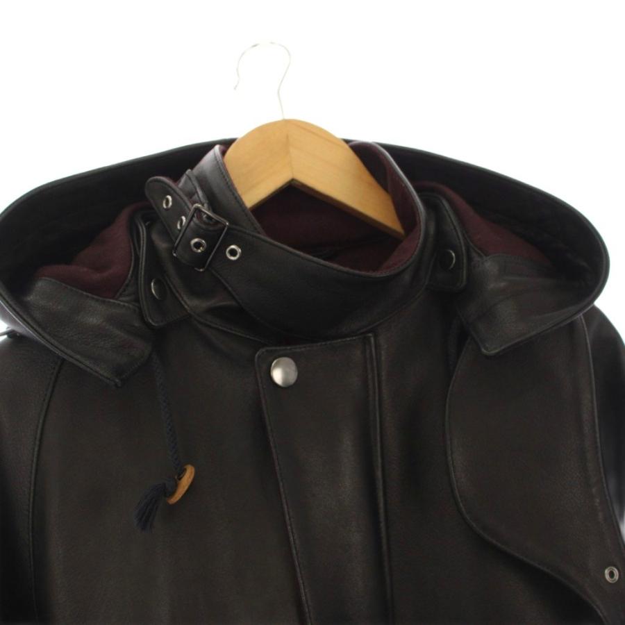 マーティーアンドサンズ MAATEE＆SONS LEATHER SUBMARINE JK PHIILIP レザージャケット 革ジャン フーディ 3 黒 MT3303-0908A /KH メンズの画像