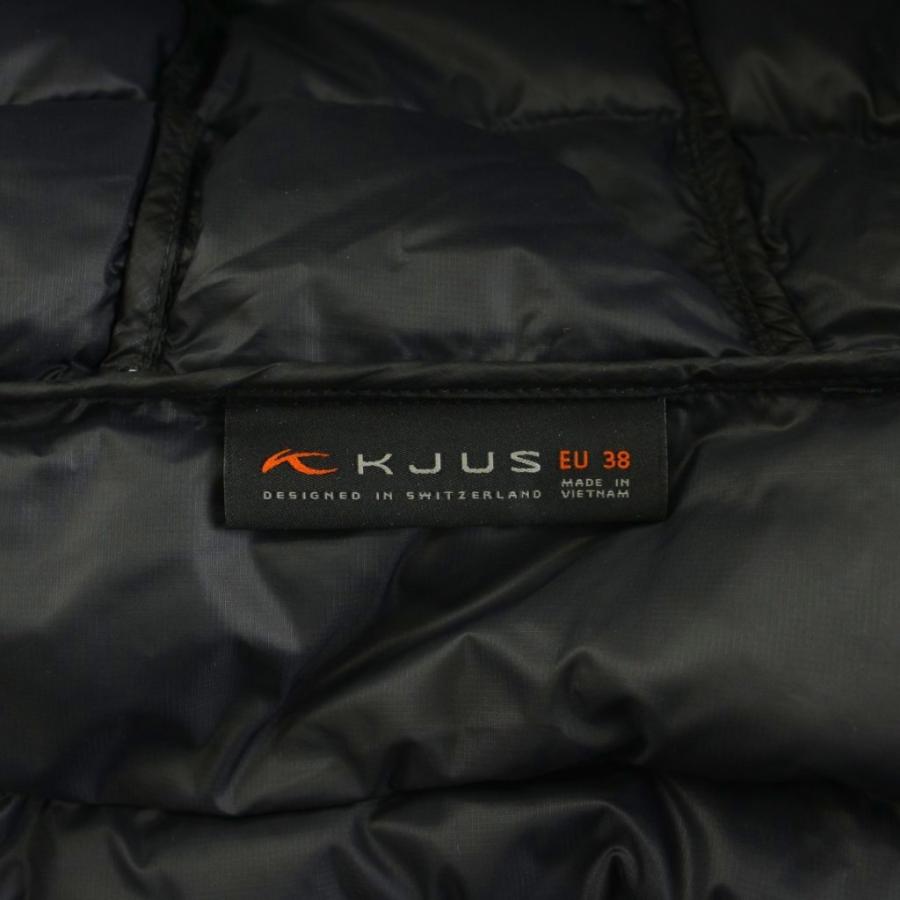 チュース KJUS ダウンジャケット フード ジップアップ EU38 黒 