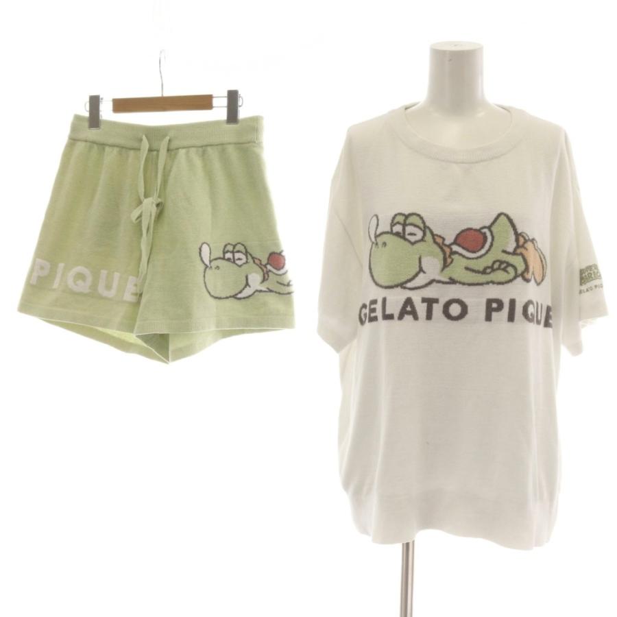 ジェラートピケ gelato pique ×マリオ ヨッシー ルームウェア 上下 