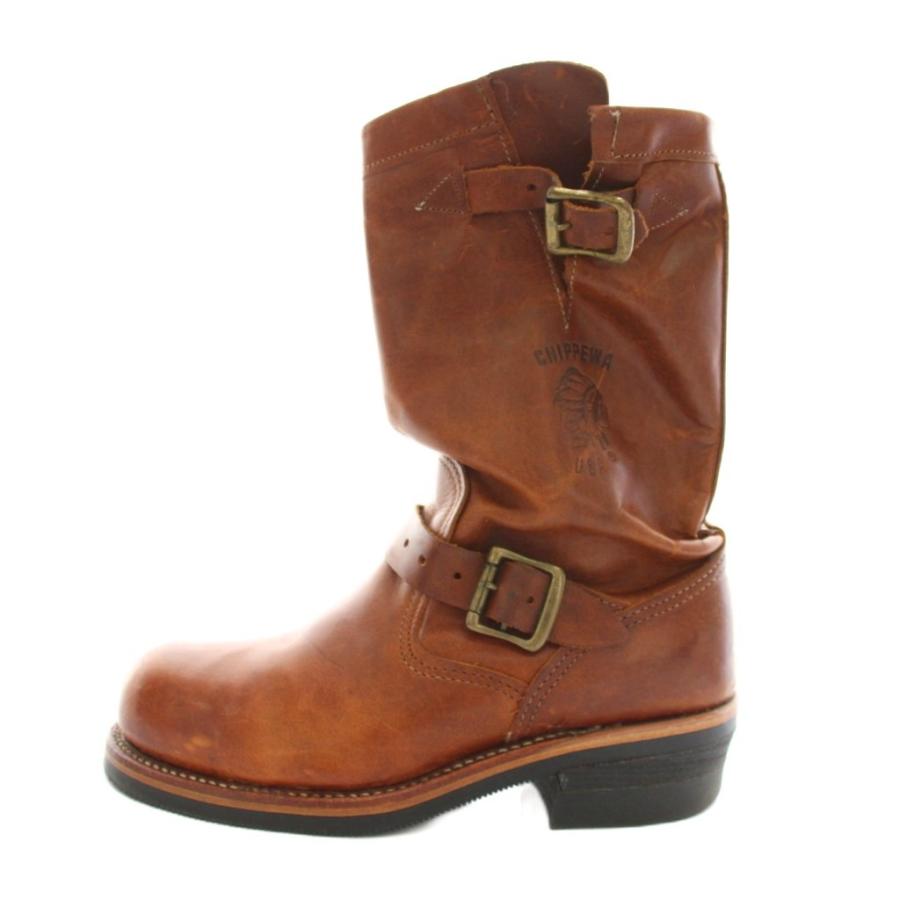 チペワショートブーツ 90s USA製 CHIPPEWAチペワ ショート エンジニアブーツ 黒 7.5E