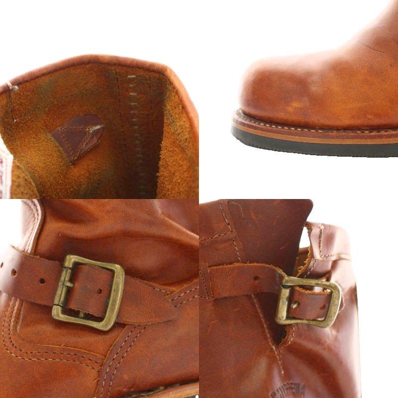 チペワ CHIPPEWA エンジニアブーツ ショートブーツ レザー ロゴ型押し